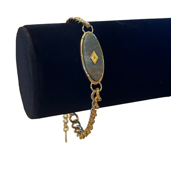 eye candy Jewelry - New Eye Candy Los Angeles Gold & Green Granite Bracelet
